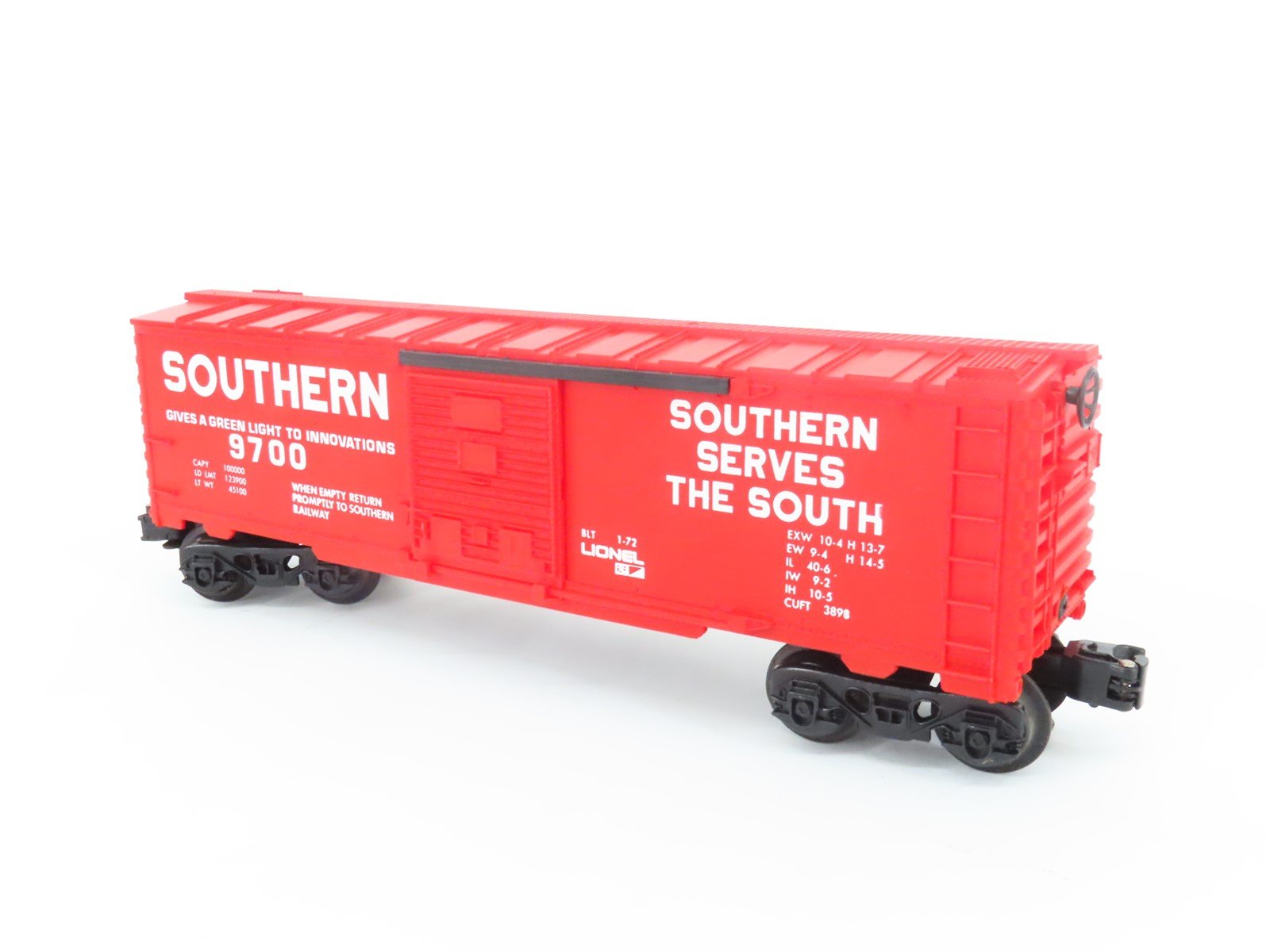 O Gauge 3-Rail Lionel 6-9700 Southern Railway Single Door Box Car #9700