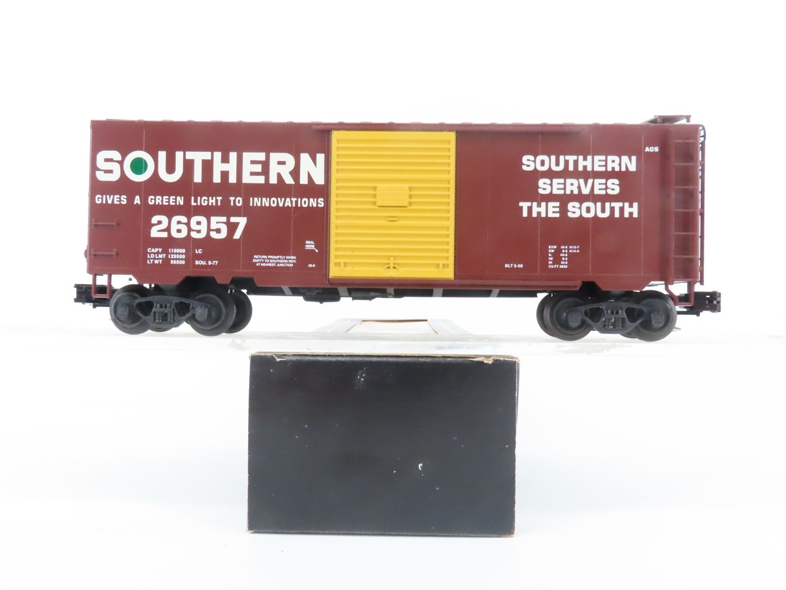 O Gauge 3-Rail Weaver Ultra Line Southern Railway "Green Light" Box Car #26957