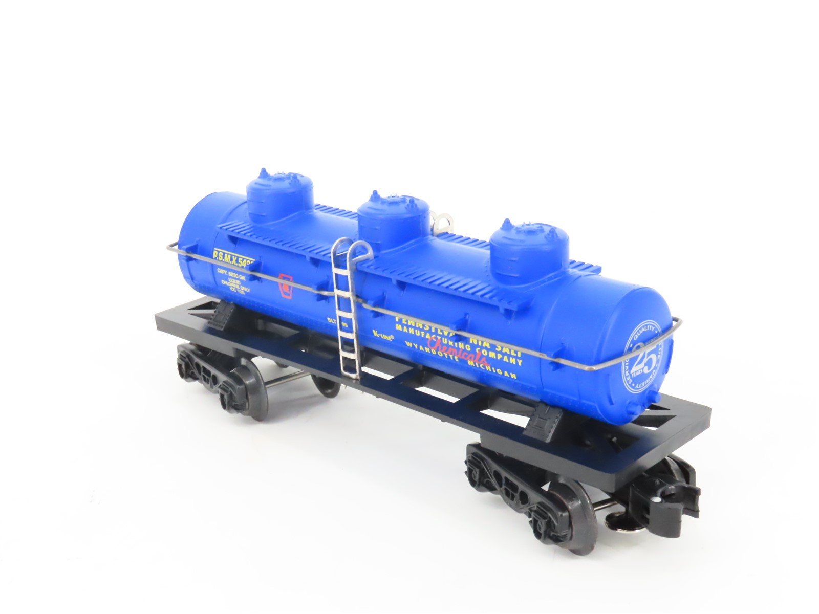 O Gauge 3-Rail K-Line K-5425 25 Years PSMX Pennsylvania Salt 3-Dome Tank Car