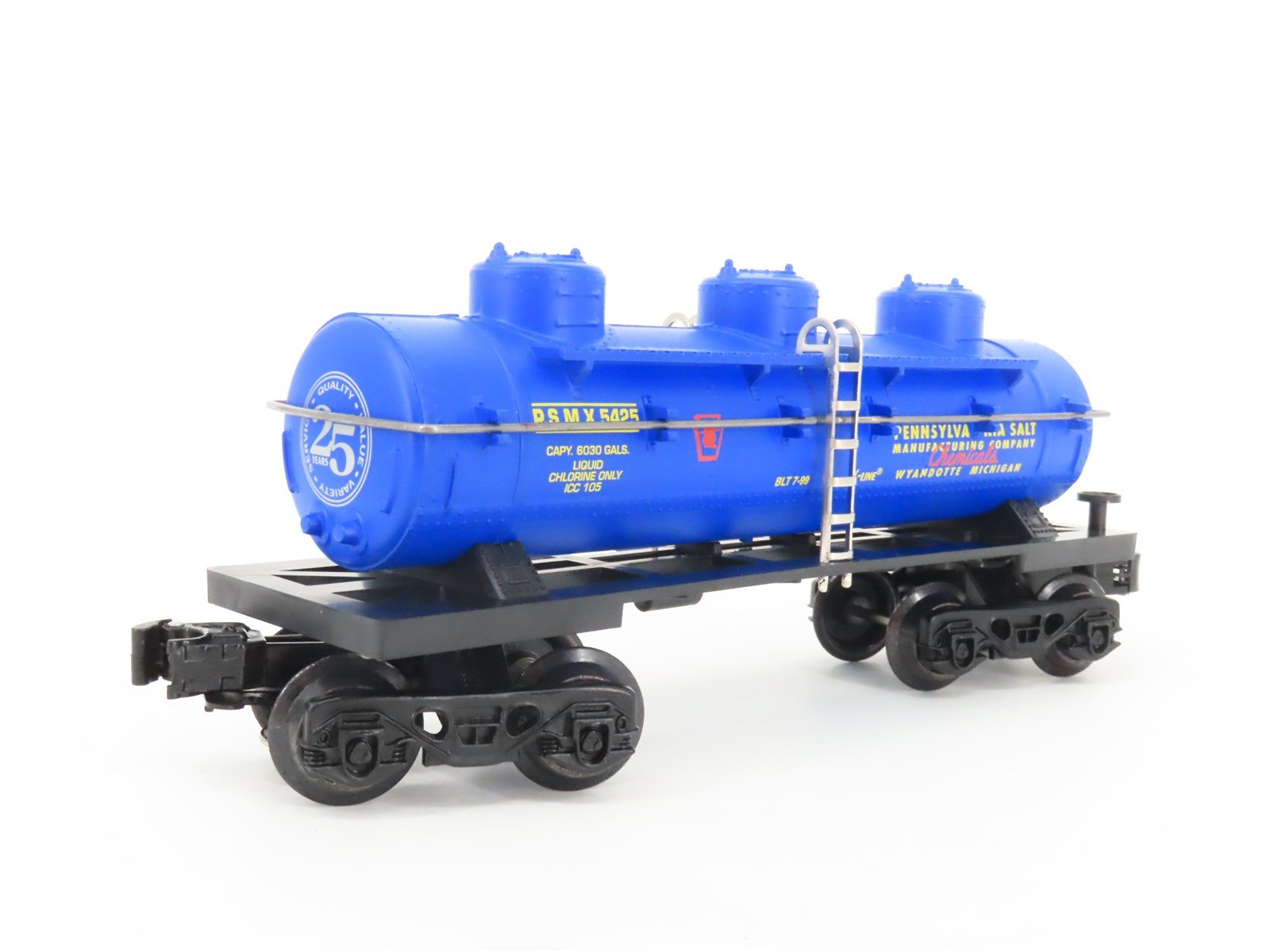 O Gauge 3-Rail K-Line K-5425 25 Years PSMX Pennsylvania Salt 3-Dome Tank Car