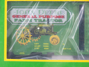 O Gauge 3-Rail MTH Rail King 20-93099 John Deere 40' Boxcar 3-Pack SEALED