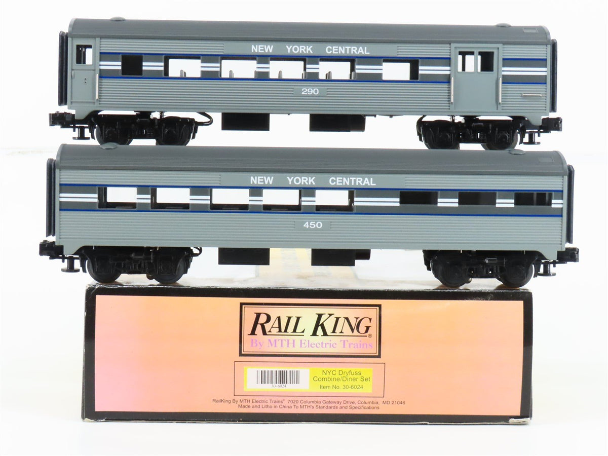 O Gauge 3-Rail MTH 30-6024 NYC Dryfuss Combine/Diner Passenger 2-Car Set