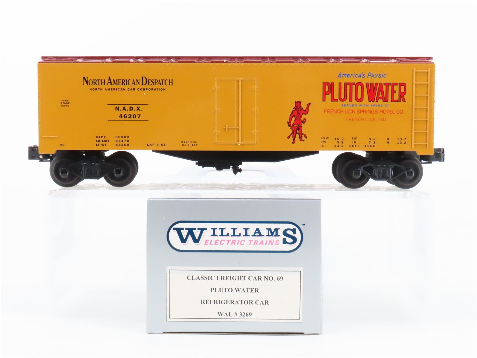 O Gauge 3-Rail Williams WAL #3269 NADX Pluto Water Refrigerator Car #46207