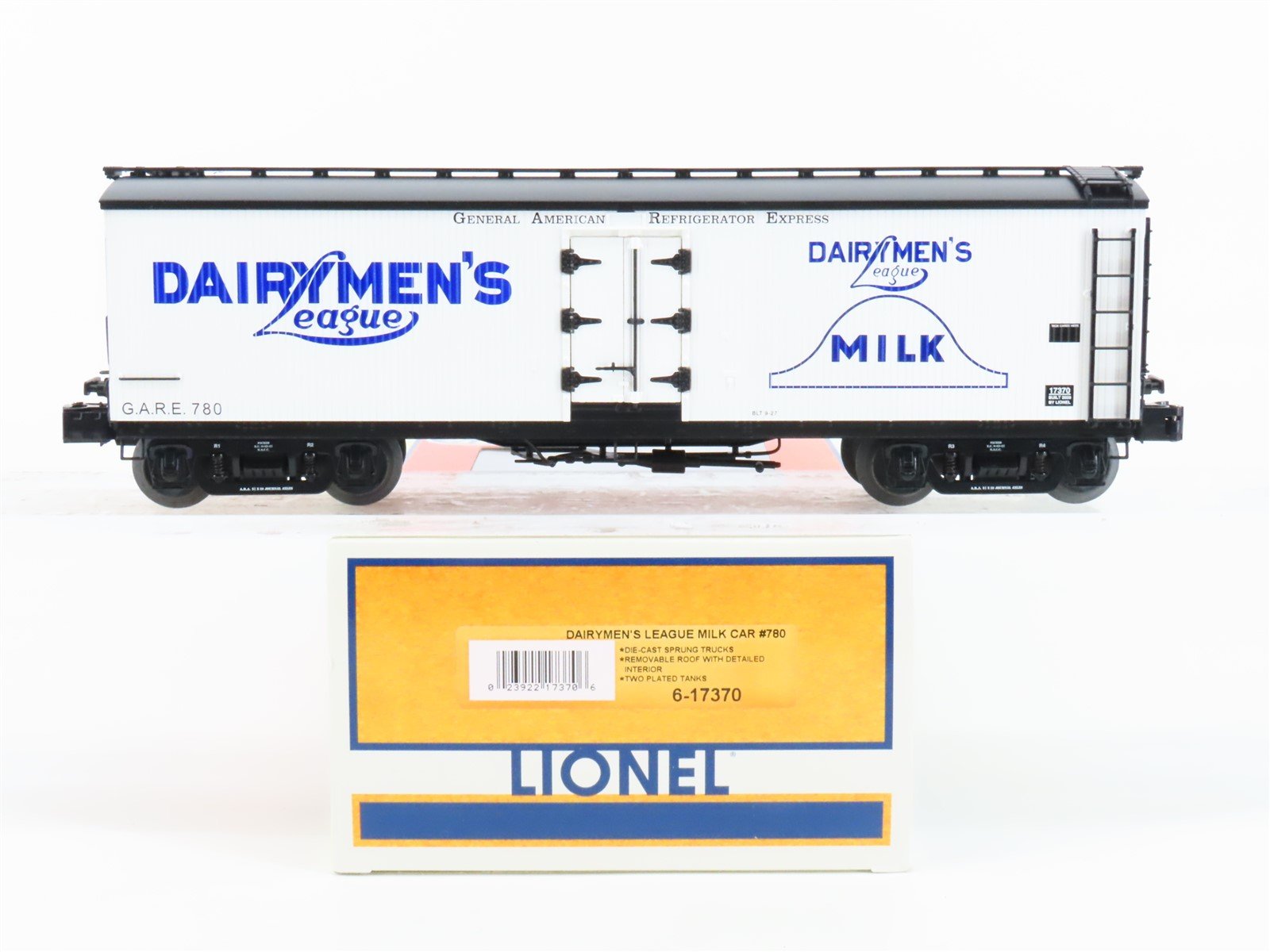 O Gauge 3-Rail Lionel 6-17370 GARE Dairymen's League Milk Reefer Car #780