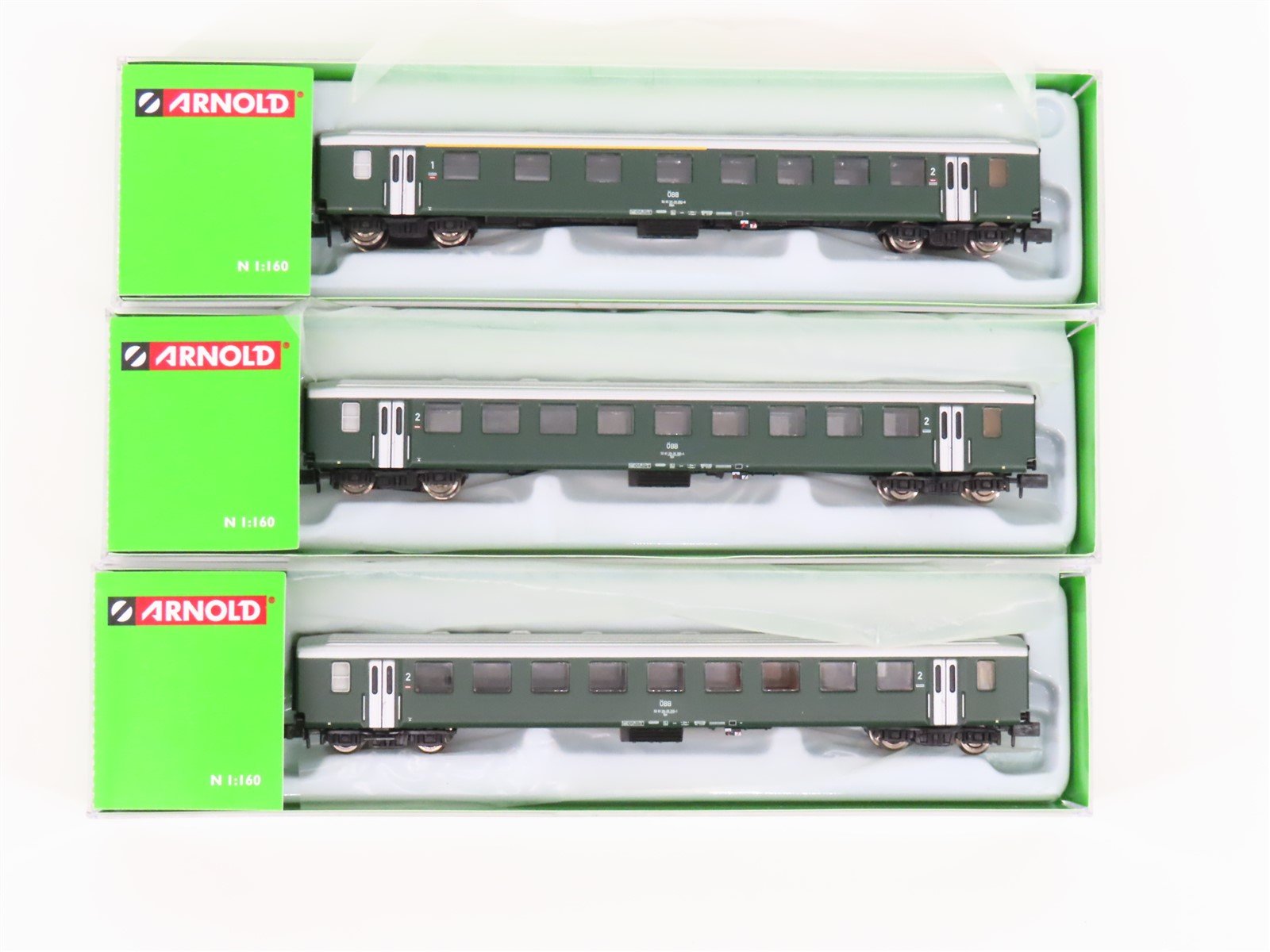 N Scale Arnold HN4181 OBB Austrian Era IV Schlierenwagen Passenger Cars 3-Pack