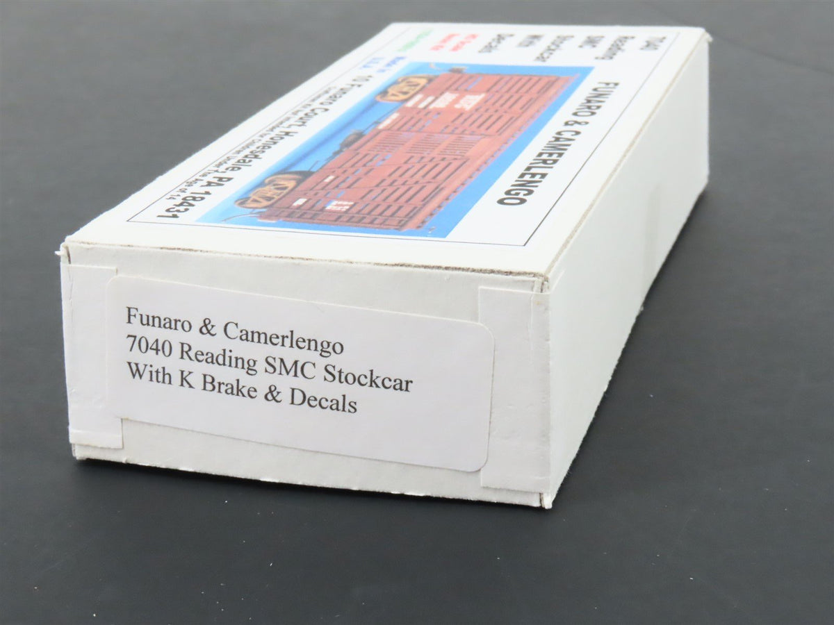 HO Scale Funaro &amp; Camerlengo Kit 7040 RDG Reading Stock Car w/ Decals