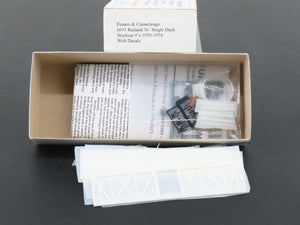 HO Scale Funaro & Camerlengo Kit 6691 RUT Rutland 36' Stock Car w/ Decals