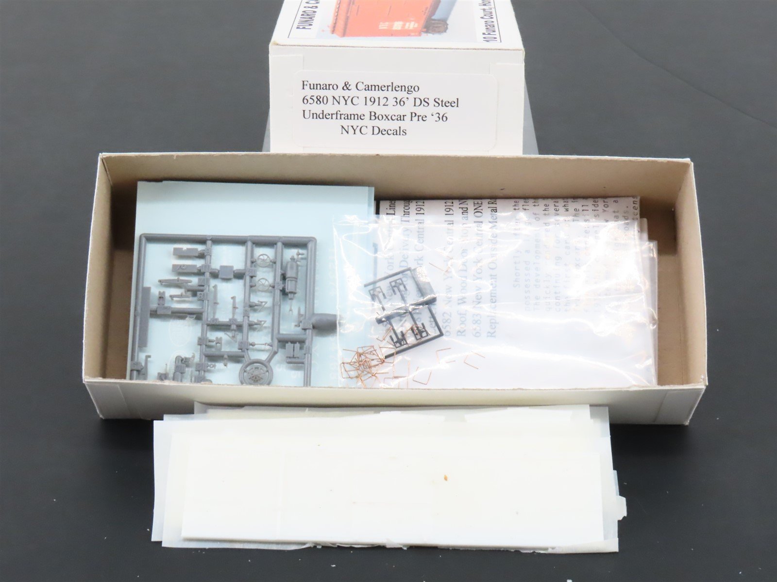 HO Funaro & Camerlengo Kit 6580 NYC New York Central 36' Box Car w/ Decals