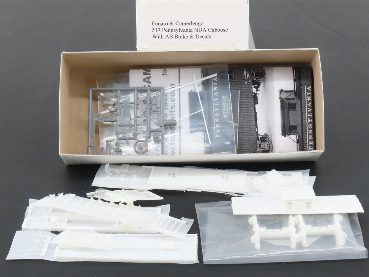 HO Scale Funaro &amp; Camerlengo Kit 517 PRR Pennsylvania NDA Caboose w/ Decals
