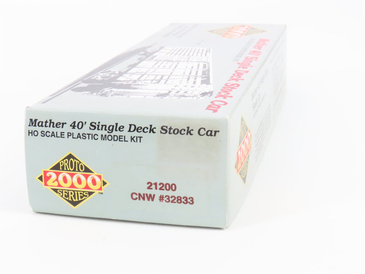 HO Life-Like Proto 2000 Kit 21200 CNW Chicago North Western 40&#39; Stock Car #32833