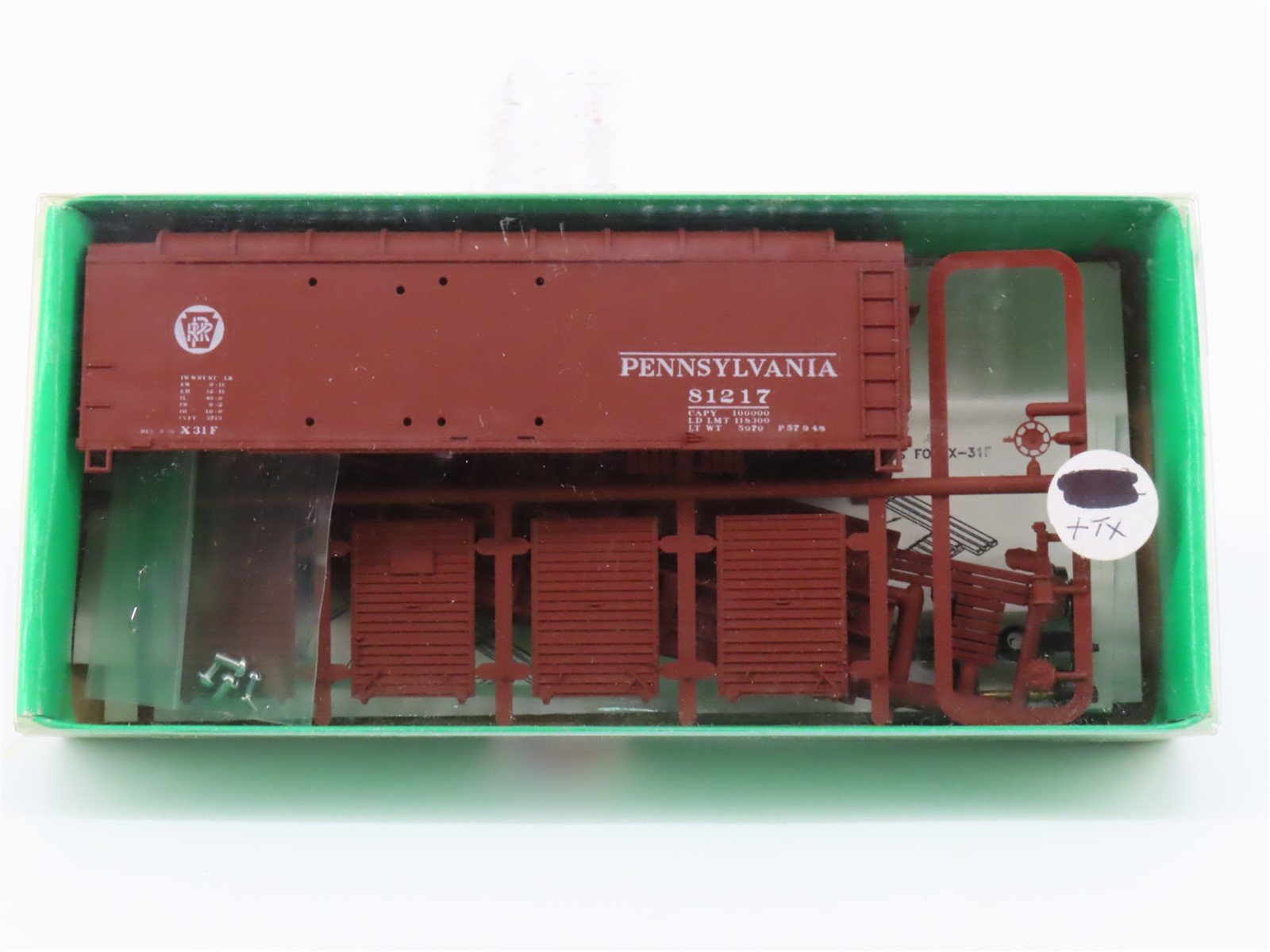 HO Scale Bowser Kit 55358 PRR Pennsylvania Turtle Roof Box Car #81217 - SEALED