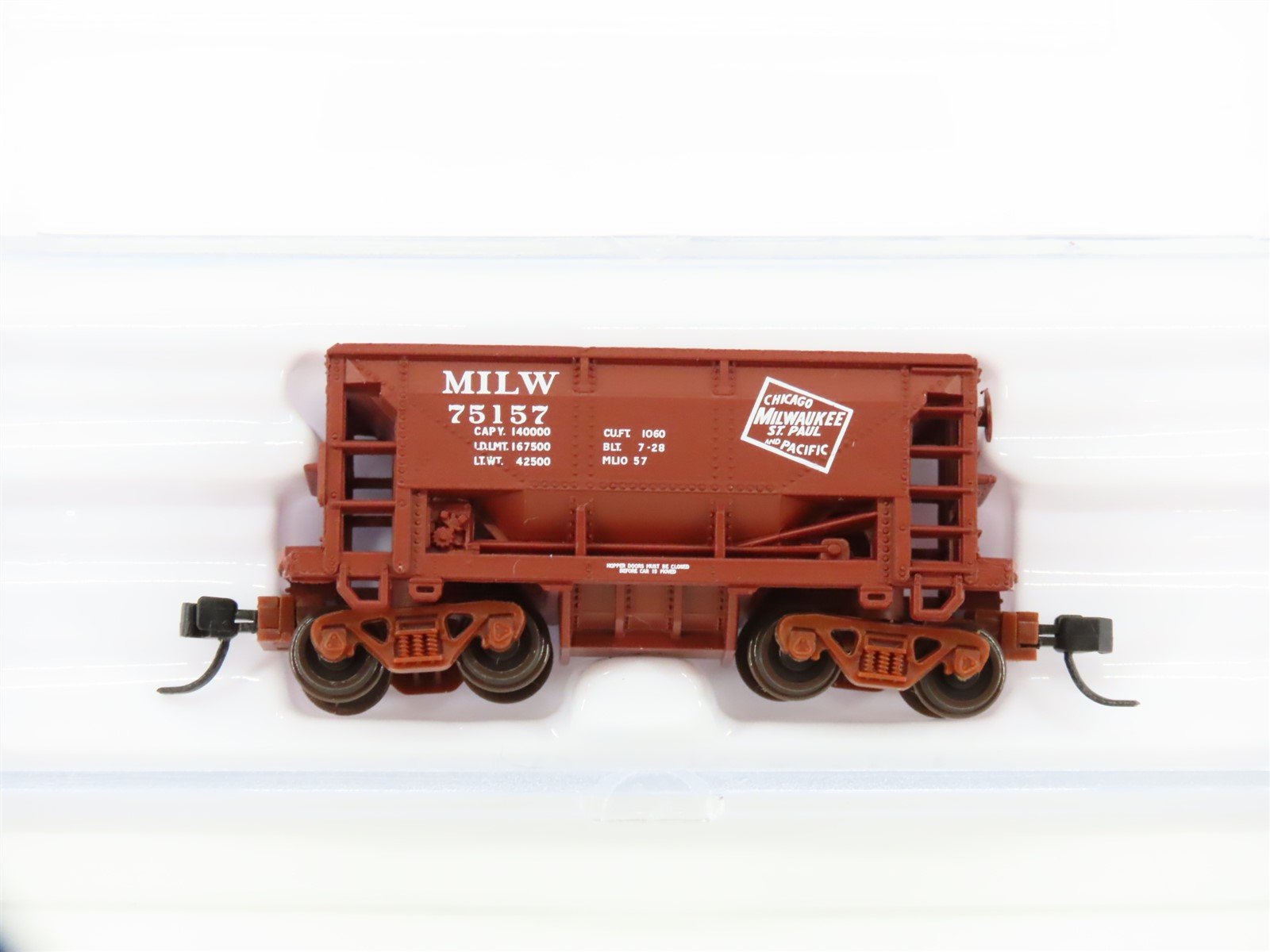 N Scale Atlas Trainman 50005754 MILW Milwaukee Road Ore Car #75157