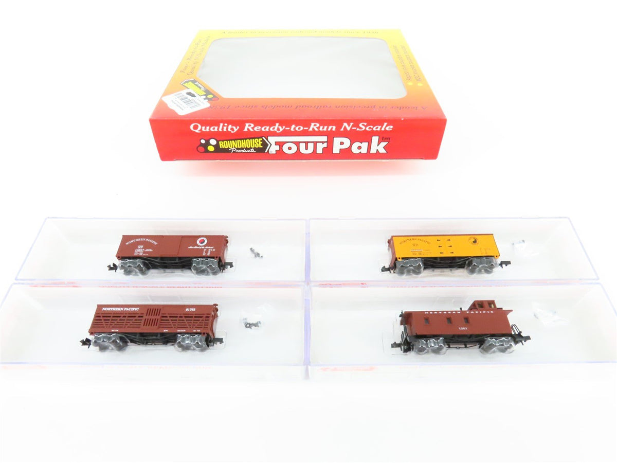 N Scale Roundhouse FourPak 89458 NP Northern Pacific Assorted Freight 4-Car Set