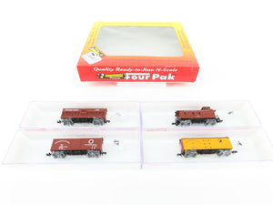 N Scale Roundhouse FourPak 89458 NP Northern Pacific Assorted Freight 4-Car Set