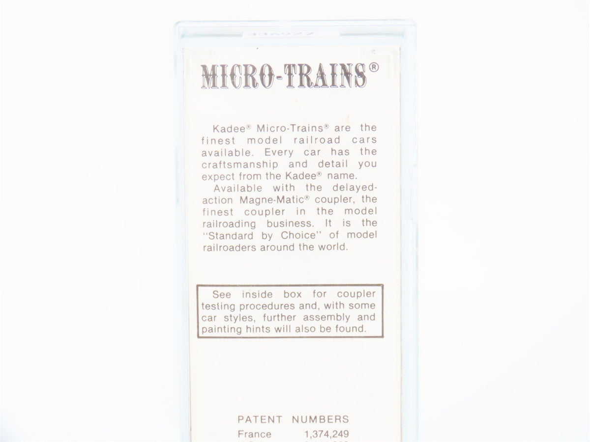 N Kadee Micro-Trains MTL 64010 ATSF Flat Car #293183 w/ Chessie System Trailer
