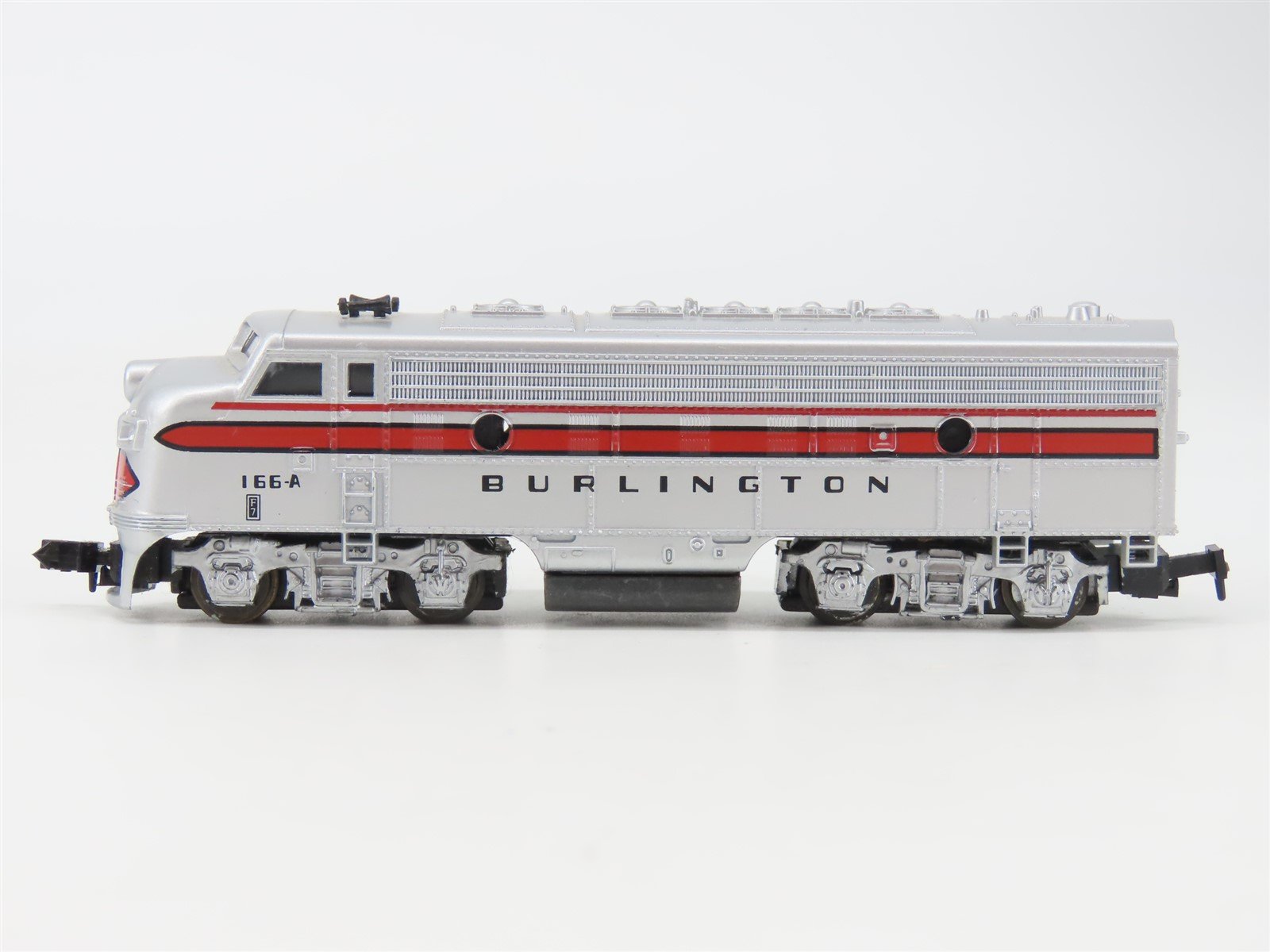 N Scale Life-Like CBQ Burlington F7A Diesel Locomotive #166A