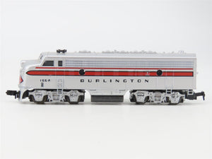 N Scale Life-Like CBQ Burlington F7A Diesel Locomotive #166A