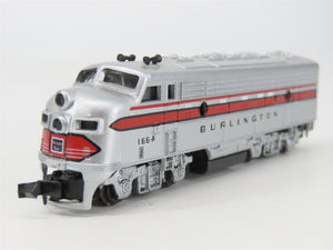 N Scale Life-Like CBQ Burlington F7A Diesel Locomotive #166A