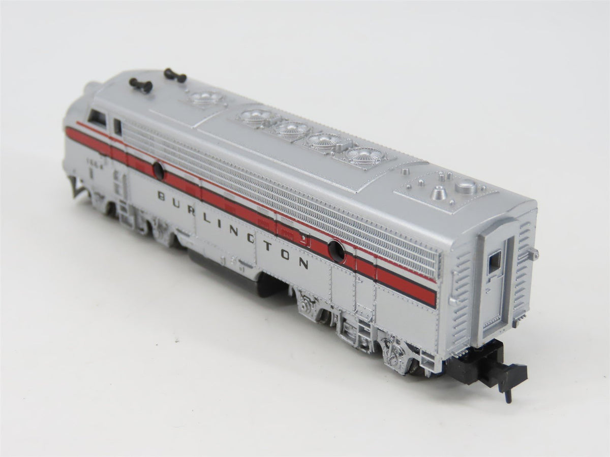 N Scale Life-Like CBQ Burlington F7A Diesel Locomotive #166A