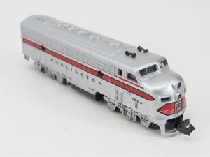 N Scale Life-Like CBQ Burlington F7A Diesel Locomotive #166A