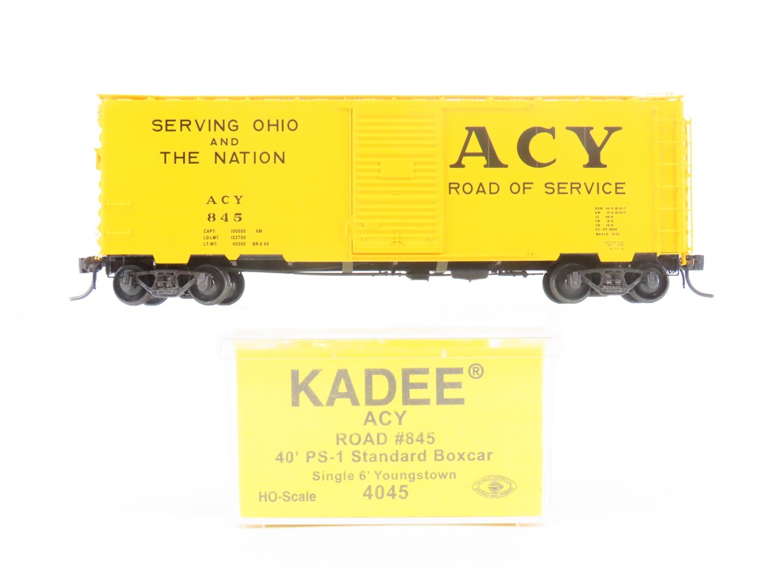 HO Scale Kadee 4045 ACY Road of Service 40' Single Door Box Car #845