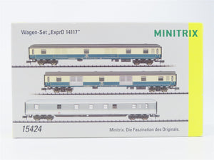 N Scale Trix 15424 DB Deutsche Bahn ExprD14117 Passenger 3-Car Set