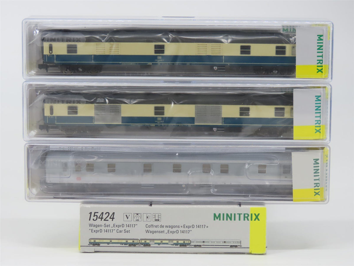 N Scale Trix 15424 DB Deutsche Bahn ExprD14117 Passenger 3-Car Set