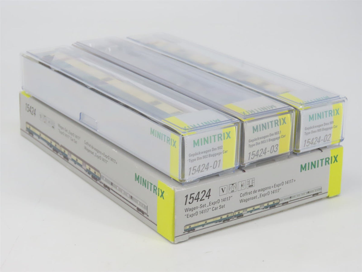 N Scale Trix 15424 DB Deutsche Bahn ExprD14117 Passenger 3-Car Set