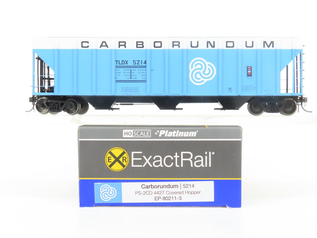 HO Scale ExactRail Platinum EP-80211-3 TLDX Carborundum 3-Bay Hopper #5214