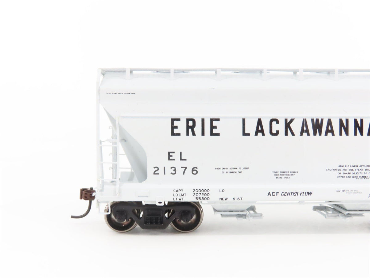 HO Scale Athearn 95933 EL Erie Lackawanna Railroad 2-Bay Covered Hopper #21376