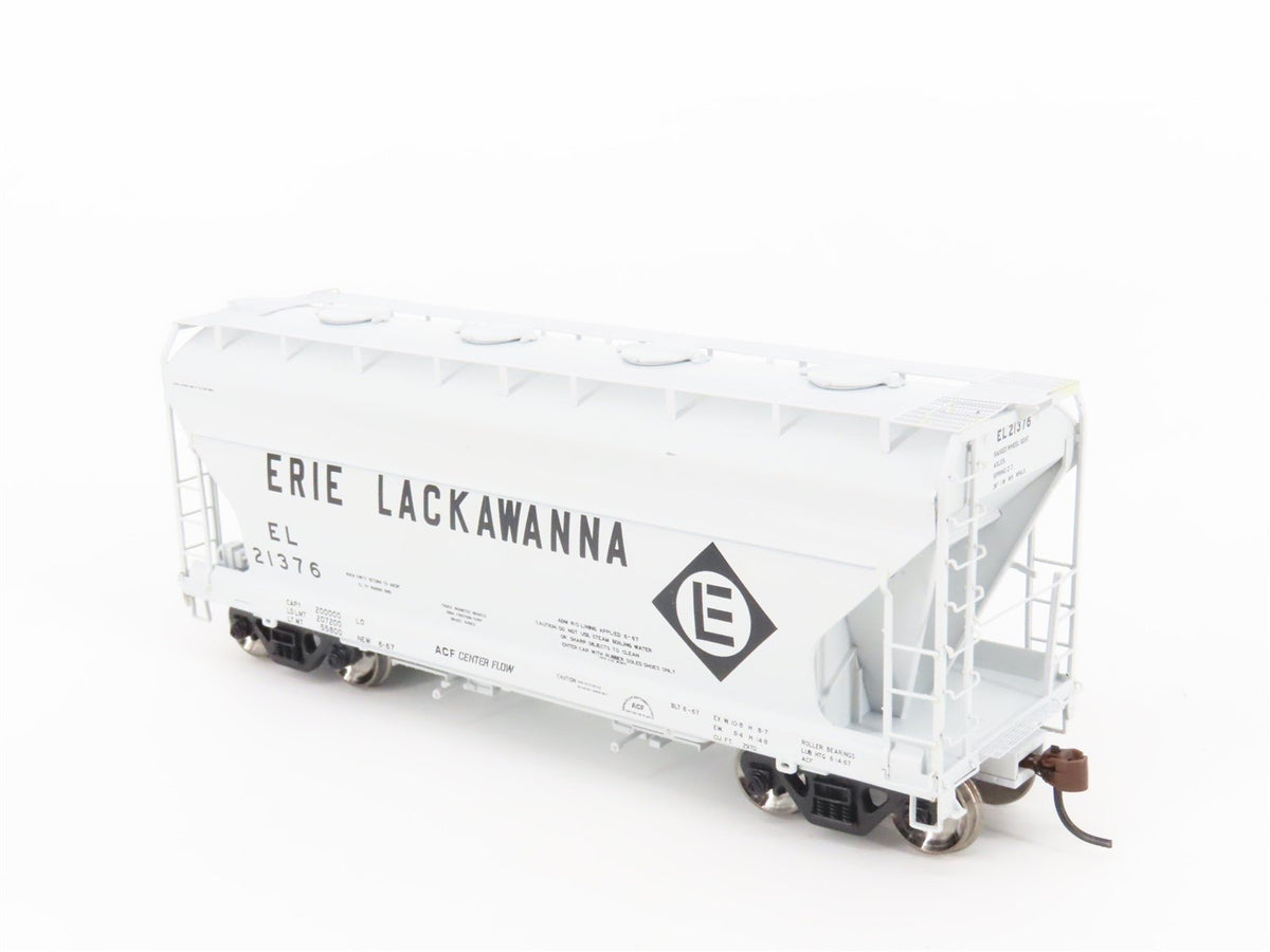 HO Scale Athearn 95933 EL Erie Lackawanna Railroad 2-Bay Covered Hopper #21376