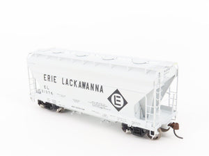 HO Scale Athearn 95933 EL Erie Lackawanna Railroad 2-Bay Covered Hopper #21376