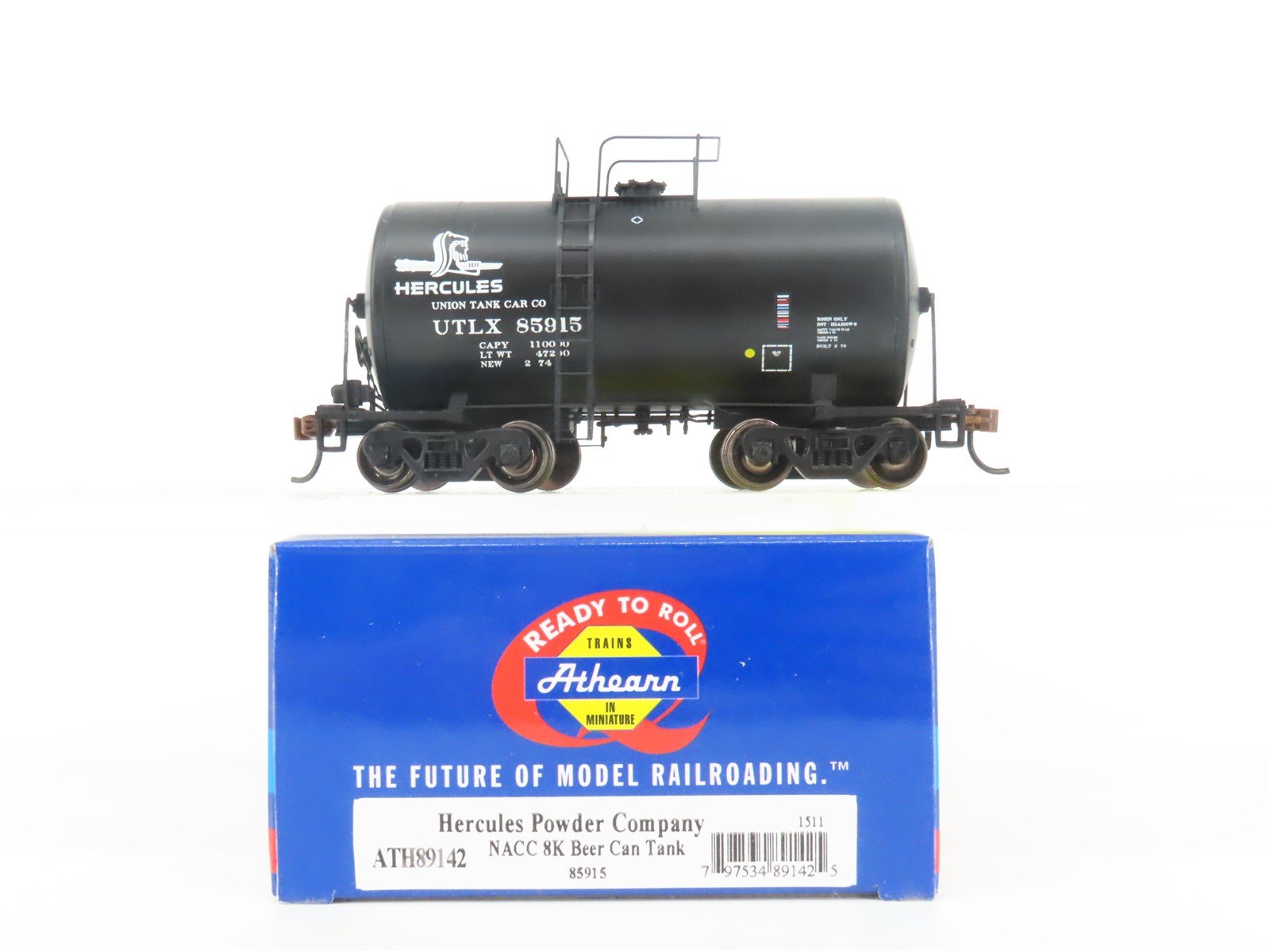 HO Scale Athearn ATH89142 UTLX Hercules Powder Company Beer Car Tank Car #85915