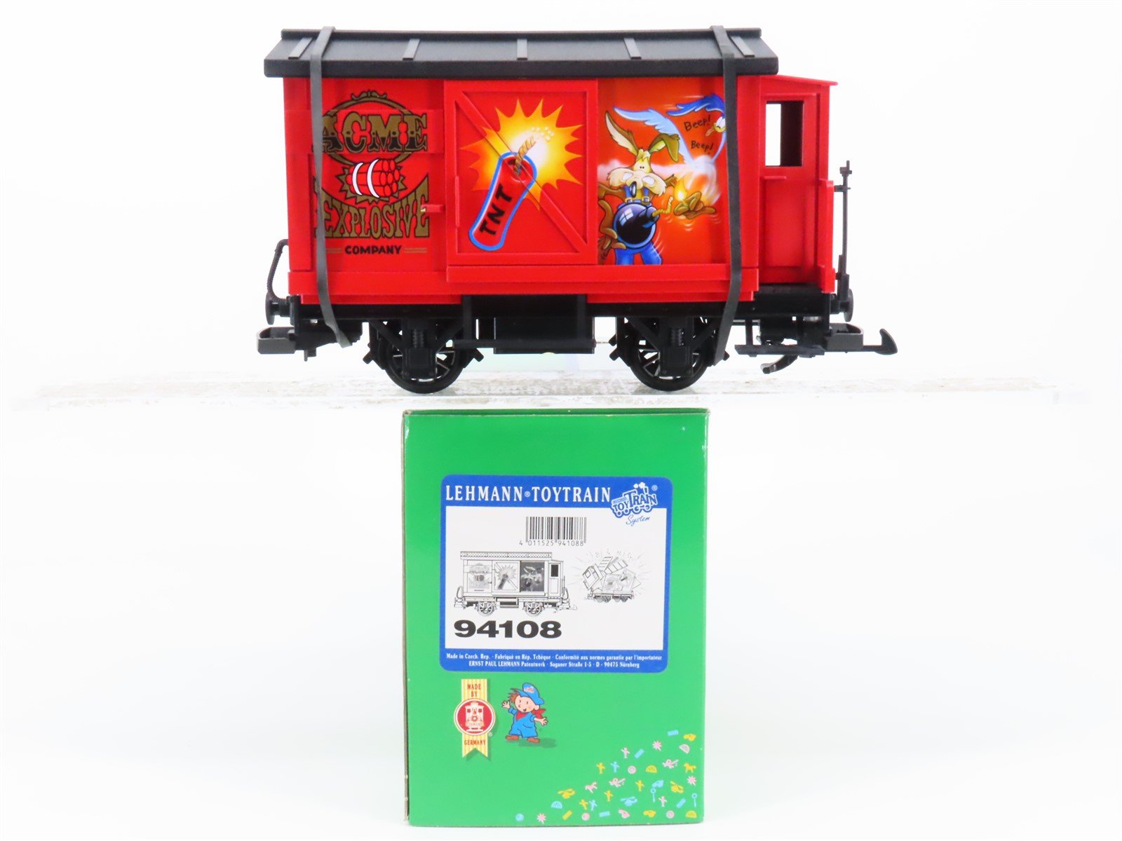 G Scale Lehmann Toy Train 94108 ACME Explosive Company Animated Car