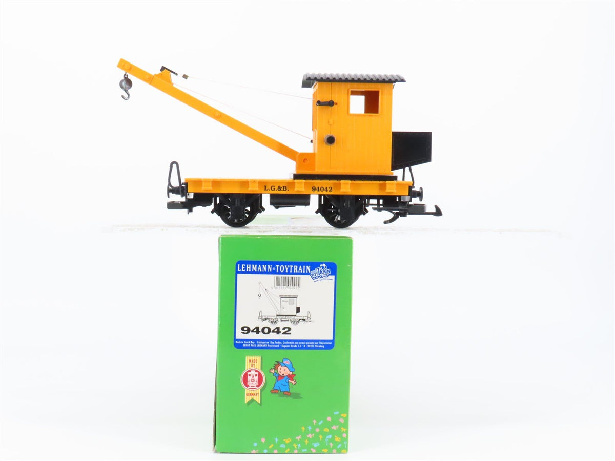 G Scale Lehmann Toy Train 94042 LG&amp;B Crane Car