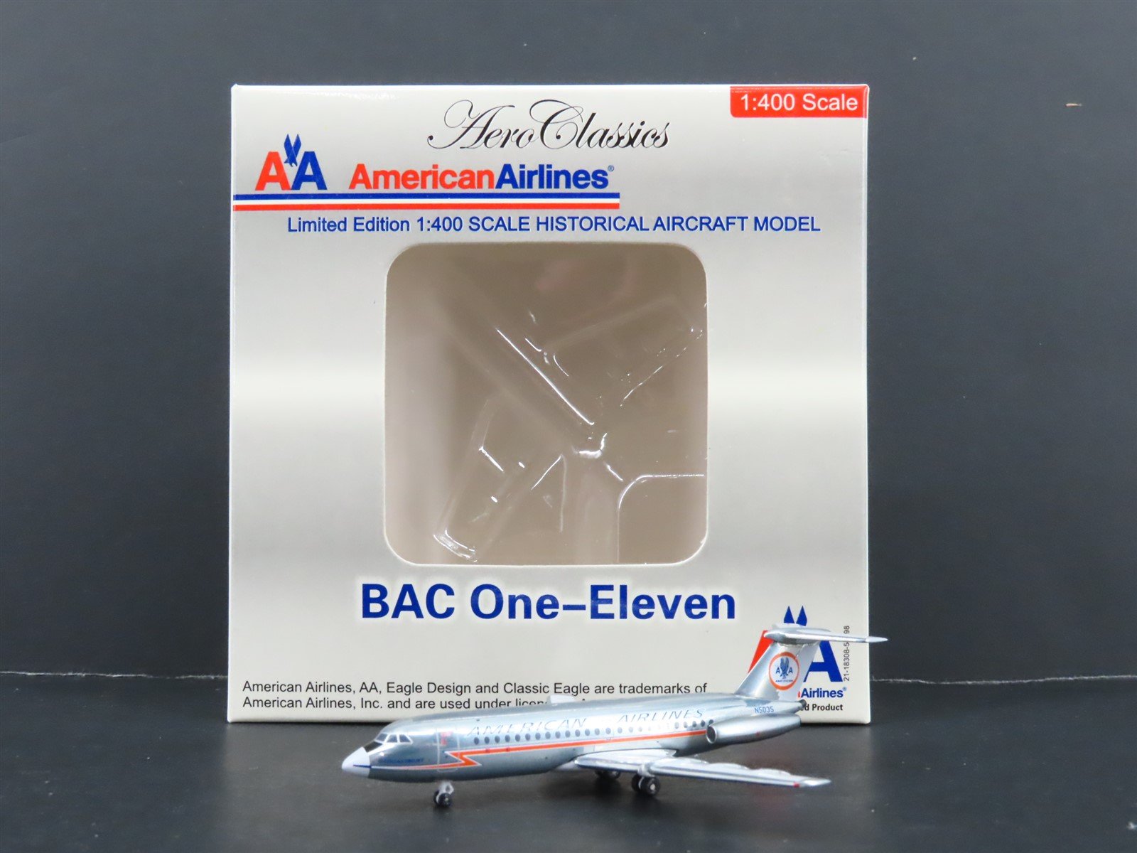 1:400 AeroClassics Die-Cast American Airlines BAC One-Eleven Airliner N5035