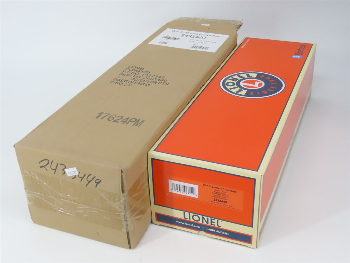 O Gauge 3-Rail Lionel 2433449 CSX ES44AH Diesel #3059 UNPOWERED w/Legacy &amp; Sound