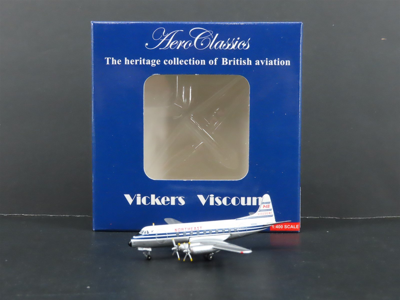 1:400 AeroClassics Die-Cast Northeast Airlines Viscount 798D Airliner N6598C