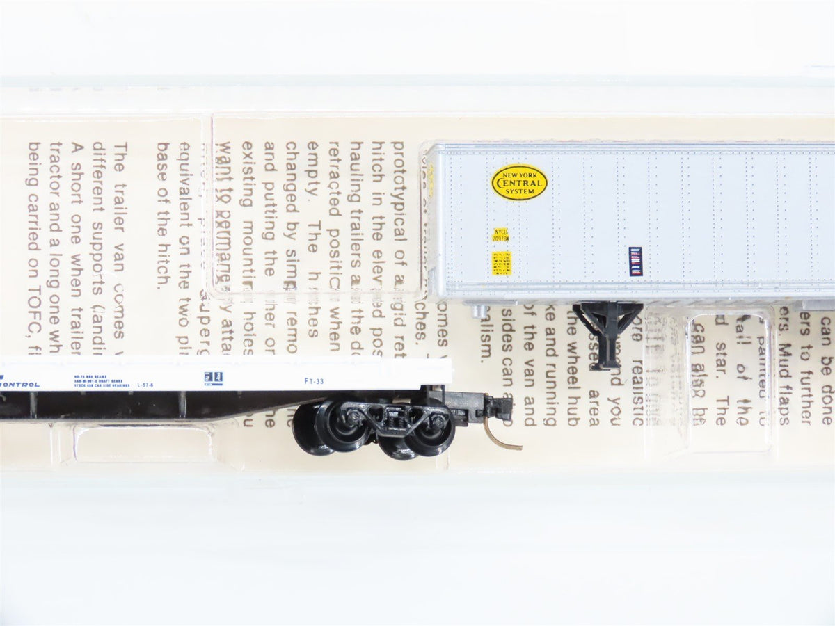 N Kadee Micro-Trains MTL 64010 TOFC ATSF Flat Car #293274 w/ NYC Trailer