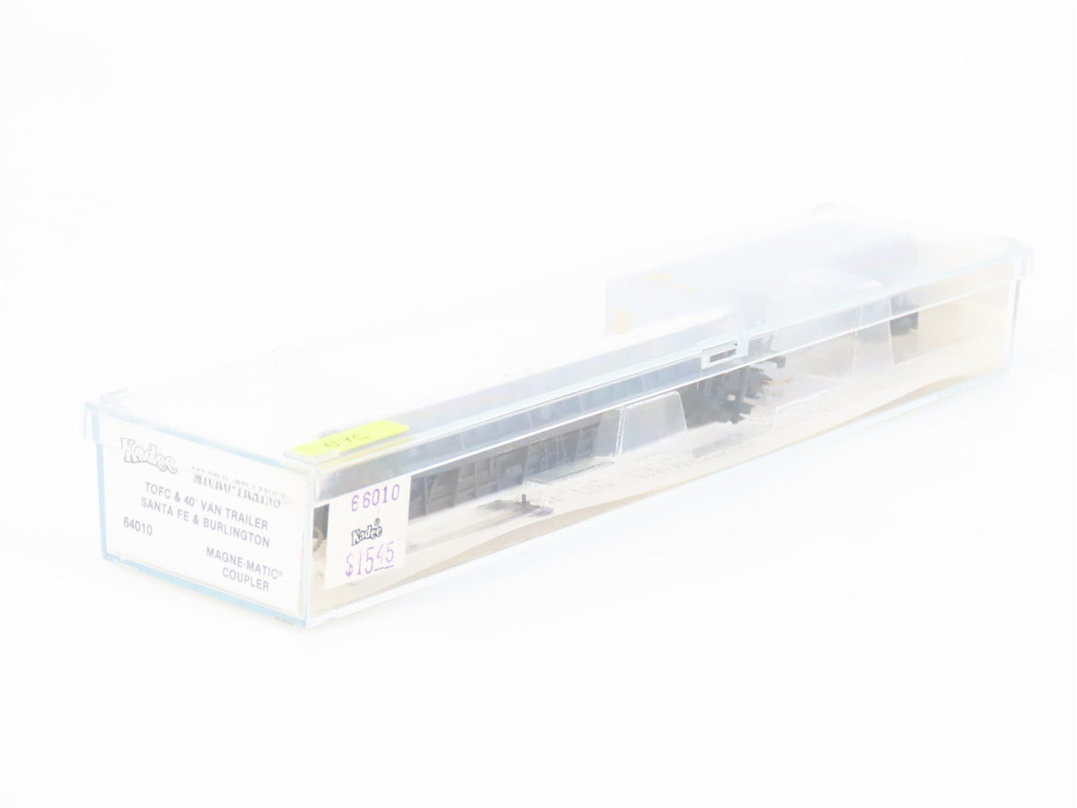 N Kadee Micro-Trains MTL 64010 TOFC ATSF Flat Car #293274 w/ NYC Trailer