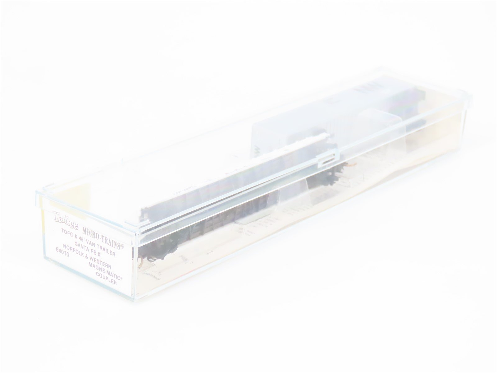 N Scale Kadee Micro-Trains MTL 64010 TOFC ATSF Flat Car #293284 w/ NW Trailer