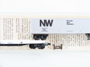 N Scale Kadee Micro-Trains MTL 64010 TOFC ATSF Flat Car #293138 w/ NW Trailer