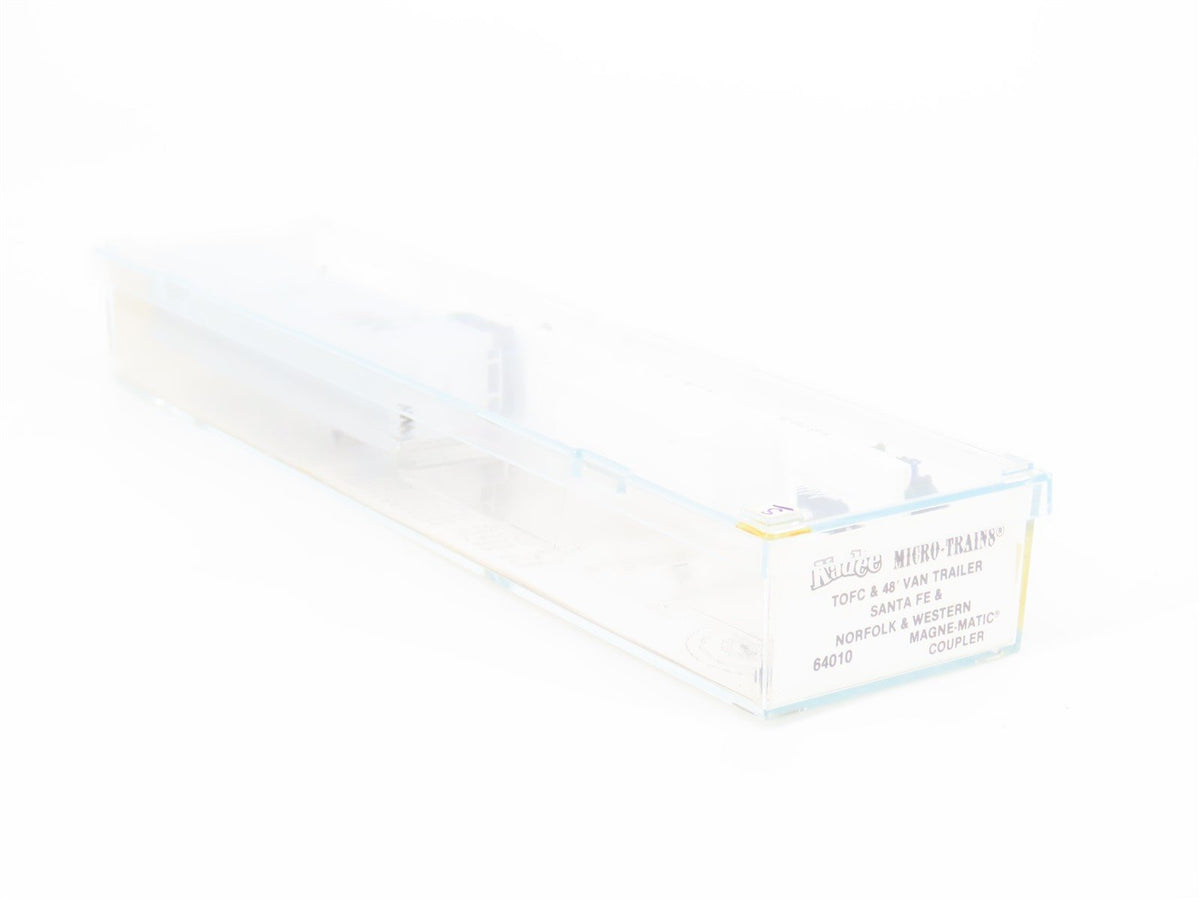 N Scale Kadee Micro-Trains MTL 64010 TOFC ATSF Flat Car #293138 w/ NW Trailer