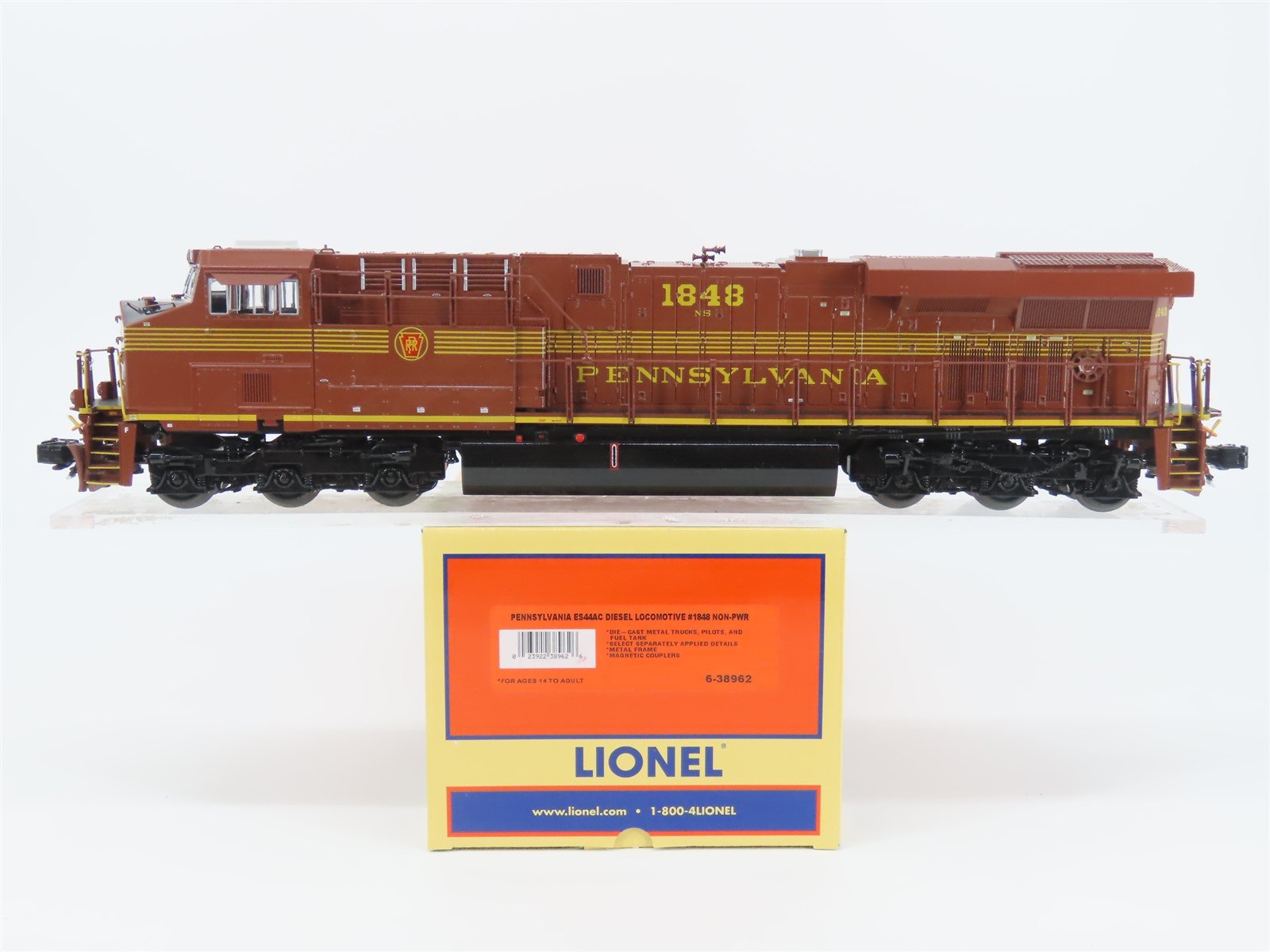 O Gauge 3-Rail Lionel 6-38962 PRR Pennsylvania ES44AC Diesel #1848 UNPOWERED