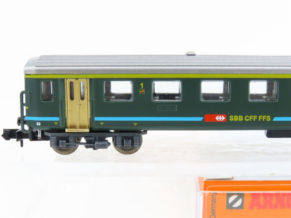 N Scale Arnold 3708 SBB CFF FFS Swiss Federal Railways 1st Class Coach Passenger