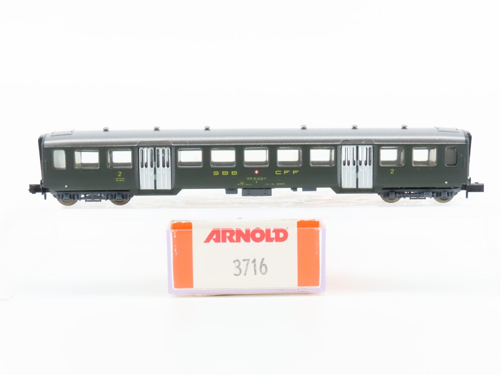 N Scale Arnold 3716 SBB CFF Swiss Federal Railways 2nd Class Passenger #2933194