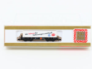 N Arnold 70551 Club 2000 DB Deutsche Bahn Flat Car w/ 40' VW Audi Container