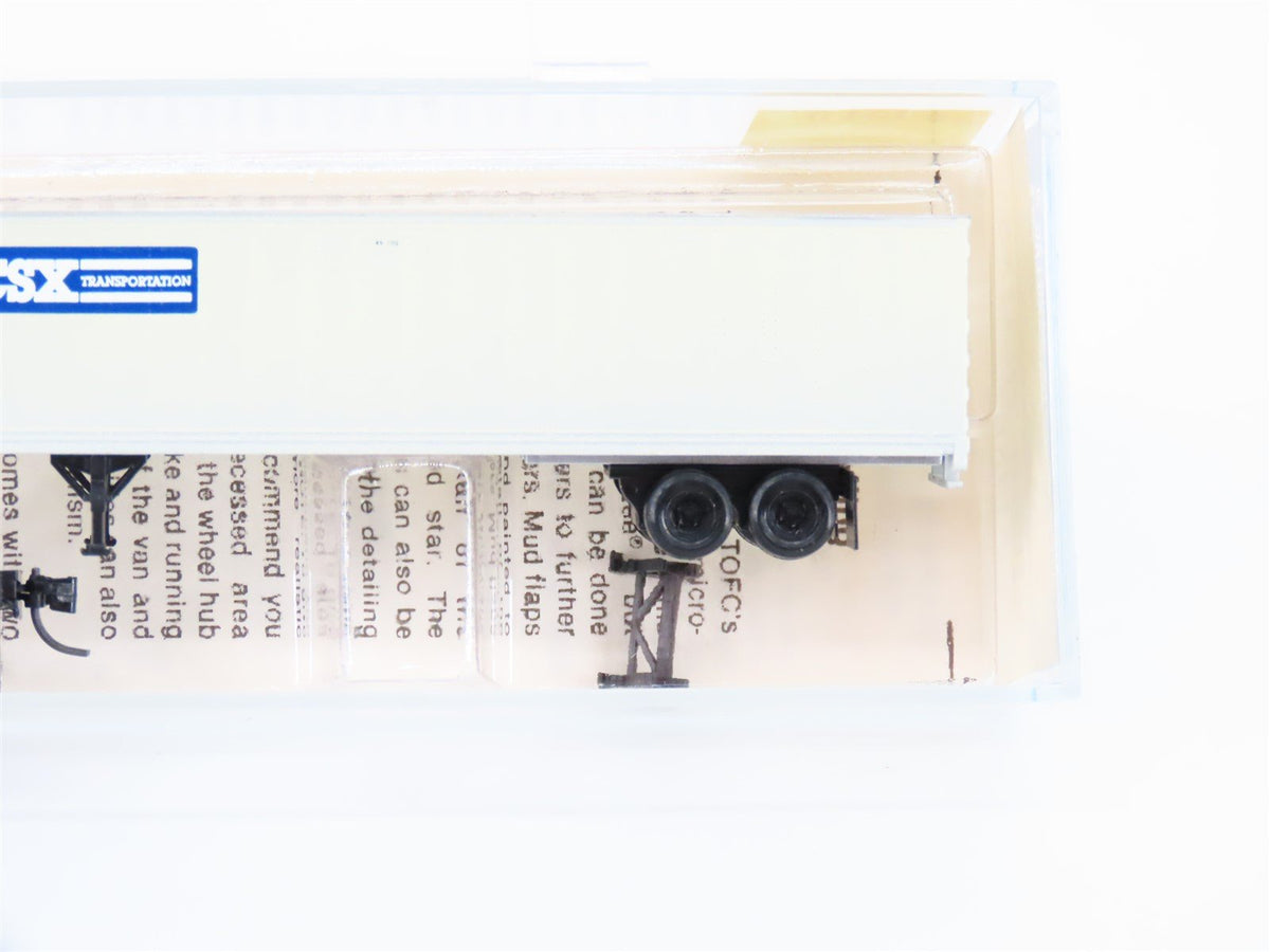 N Scale Kadee Micro-Trains MTL 64010 TOFC ATSF Flat Car #293181 w/ CSX Trailer