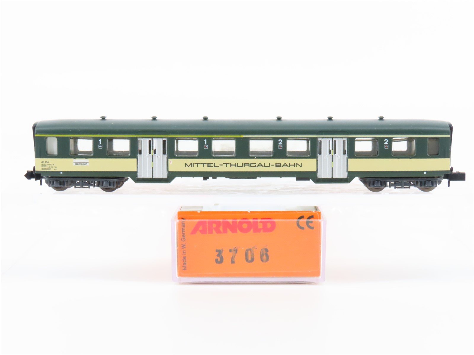 N Scale Arnold 3706 Mittel-Thurgau-Bahn 1st & 2nd Class Coach Passenger