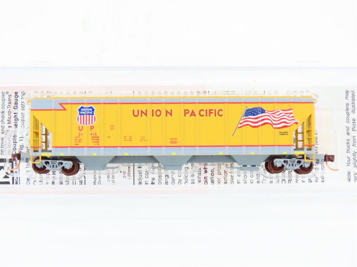 N Micro-Trains MTL Special Run UP Union Pacific 3 Bay Covered Hopper 21416